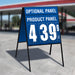 16" Flip Numbers- 1 Product, Double Sided A-Frame w/Optional Panel