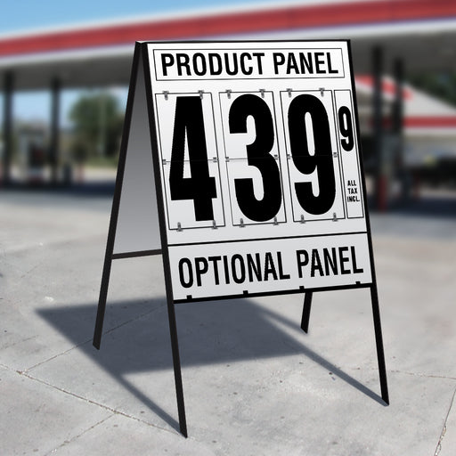 20" Flip Numbers- 1 Product, Double Sided A-Frame w/Optional Bottom Panel