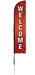 "Welcome" Flag- Blade Style