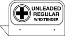 Aluminum FPI Tags- "Unleaded Regular With Extender"