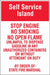 Self Service - Stop Engine- 24" x 36" Aluminum Pole sign