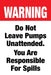 Warning- 24" x 36" Aluminum Pole Sign