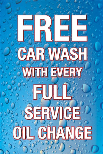 Aluminum Two Sided Panel "Free Car Wash" for Flexible Curb Sign