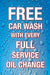 Aluminum Two Sided Panel "Free Car Wash" for Flexible Curb Sign
