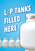 Aluminum Two Sided Panel "LP Tanks Filled Here" for Flexible Curb Sign