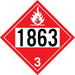 Aluminum Truck Placard- "1863" Aviation Fuel