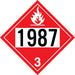 Aluminum Truck Placard- "1987" Alcohol