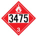 Styrene Truck Placard- "3475" Ethanol