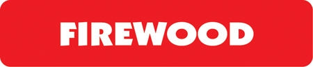 Aluminum Sign- "Firewood" 24"w x 6"h