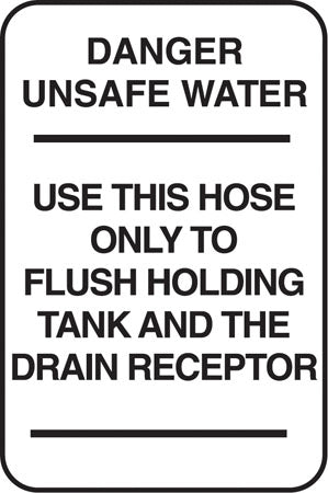 Aluminum Sign- "Danger Unsafe Water"