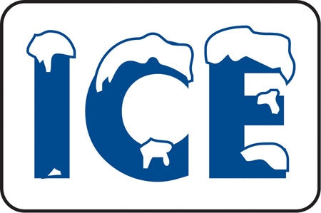 Aluminum Sign- "Ice"