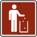 (Waste Receptacle) Symbol- 12"w x 12"h Reflective Camp Sign