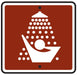 (Shower) Symbol- 12"w x 12"h Reflective Camp Sign