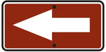Reversible Right/Left Arrow- 12"w x 6"h Reflective Sign
