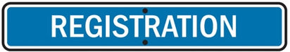 Reflective Sign "Registration"