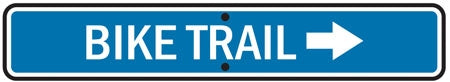 Reflective Sign "Bike Trail" & Right Arrow