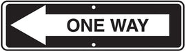 .080 Reflective Aluminum "One Way" Sign with Left Arrow