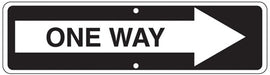 .080 Reflective Aluminum "One Way" Sign with Right Arrow