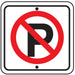 Reflective Aluminum Sign "No Parking" Symbol