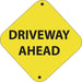 Driveway Ahead- 12"w x 12"h Aluminum Trail Marker