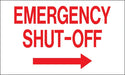 "Emergency Shut-Off" Arrow Decal