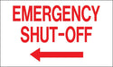 "Emergency Shut-Off" Arrow Decal