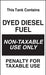 Tank Contains Dyed Diesel Fuel- 6"w x 10"h Decal