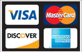 Visa, MasterCard, Discover And American Express- 13"w x 9"h Decal