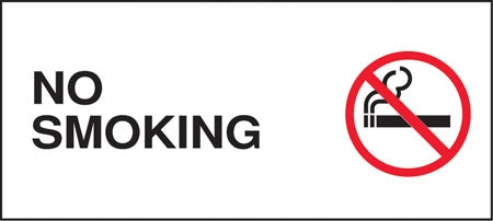 No Smoking (Logo)- 13"w x 6"h Decal