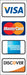 VISA MasterCard AMERICAN EXPRESS DISCOVER Double Sided Decal