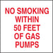 NO SMOKING WITHIN 50FT-  6" w x 6" h Decal