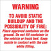 Warning To Avoid Static Buildup- 6"w x 6"h Decal