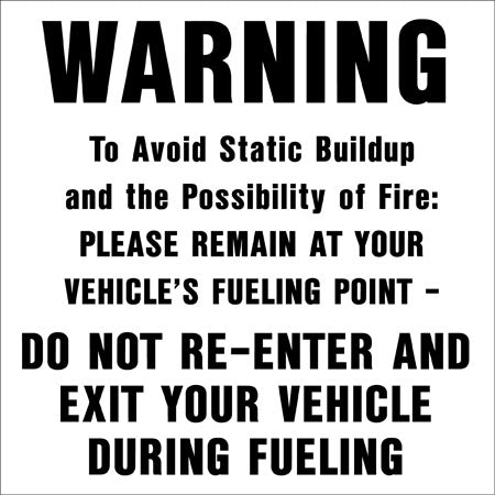 Warning To Avoid Static- 6"w x 5"h Decal