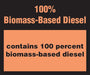 100% Biomass-Based Diesel- 3"w x 2.5"h Decal