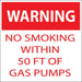 Warning No Smoking Within- 6"w x 6"h Decal