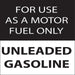 For Use As A Motor Fuel Only- 6"w x 5"h Decal