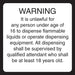 WARNING it is Unlawful- 6"w x 6"h Decal