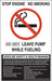 Stop Engine No Smoking- 12"w x 19"h Decal