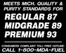Meets Mich. Quality...3 Product- 4"w x 5"h Decal