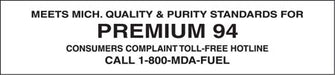 Meets Michigan...Premium 94" Black on White- 9"w x 2"h Decal