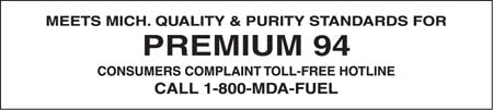 Meets Michigan...Premium 94" Black on White- 9"w x 2"h Decal