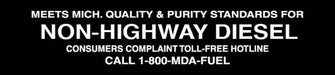 Non-Highway Diesel- 9"w x 2"h Decal