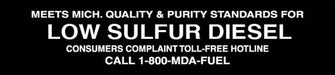 Low Sulfur Diesel- 9"w x 2"h Decal
