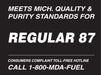 Meets Michigan Regular 87- White on Black 4"w x 3"h Decal