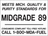 Meets Michigan...Midgrade 89- Black on White 4"w x 3"h Decal