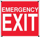 Emergency Exit- 12"w x 12" h Aluminum Sign