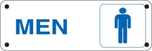 "Men" and (Symbol)- Aluminum Restroom Sign