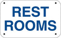Restrooms- 12"w x 6"h Aluminum Sign