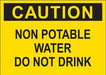 Caution Non Potable Water- 10"w x 7"h Decal