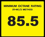 Octane Rating Decal- Standard